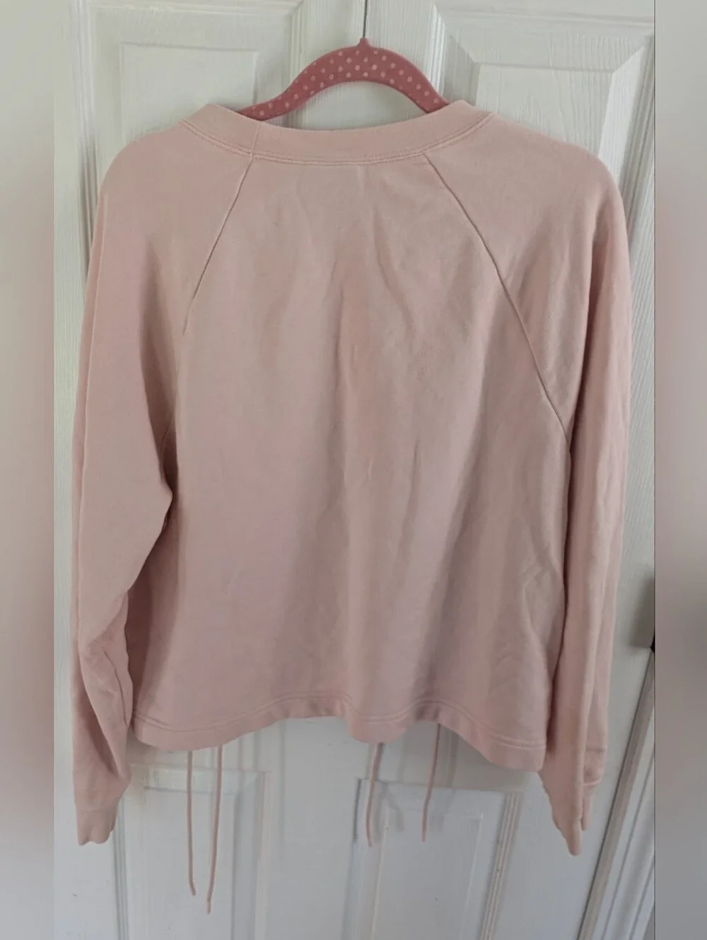 Nike Light Pink Lace-Up Cropped Sweatshirt Size 1X